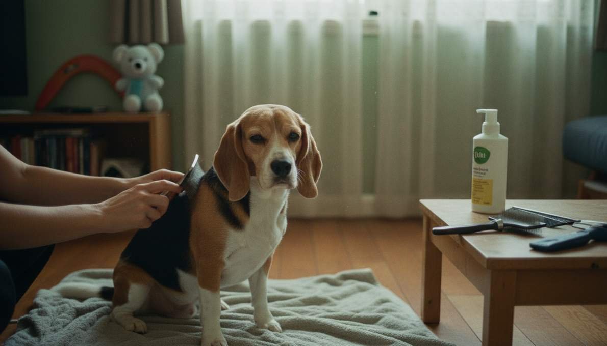 Beagle Grooming Brushing