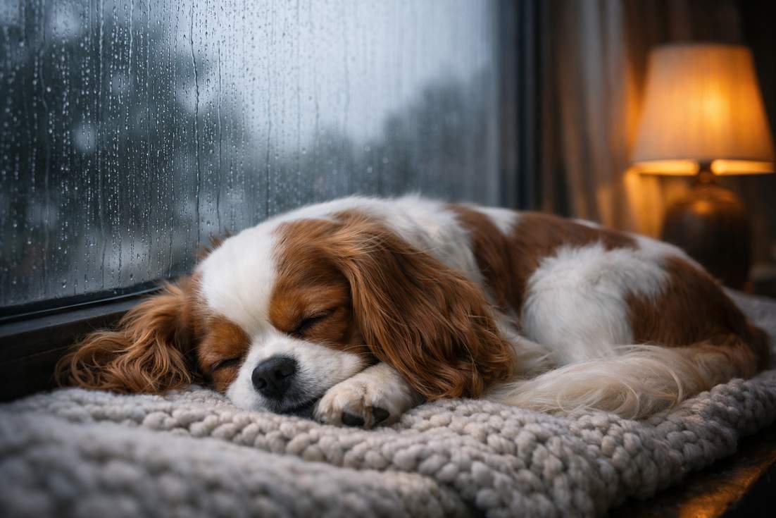 cavalier-king-charles-spaniel-sleeping-peacefully Cavalier King Charles Spaniel Sleeping Peacefully