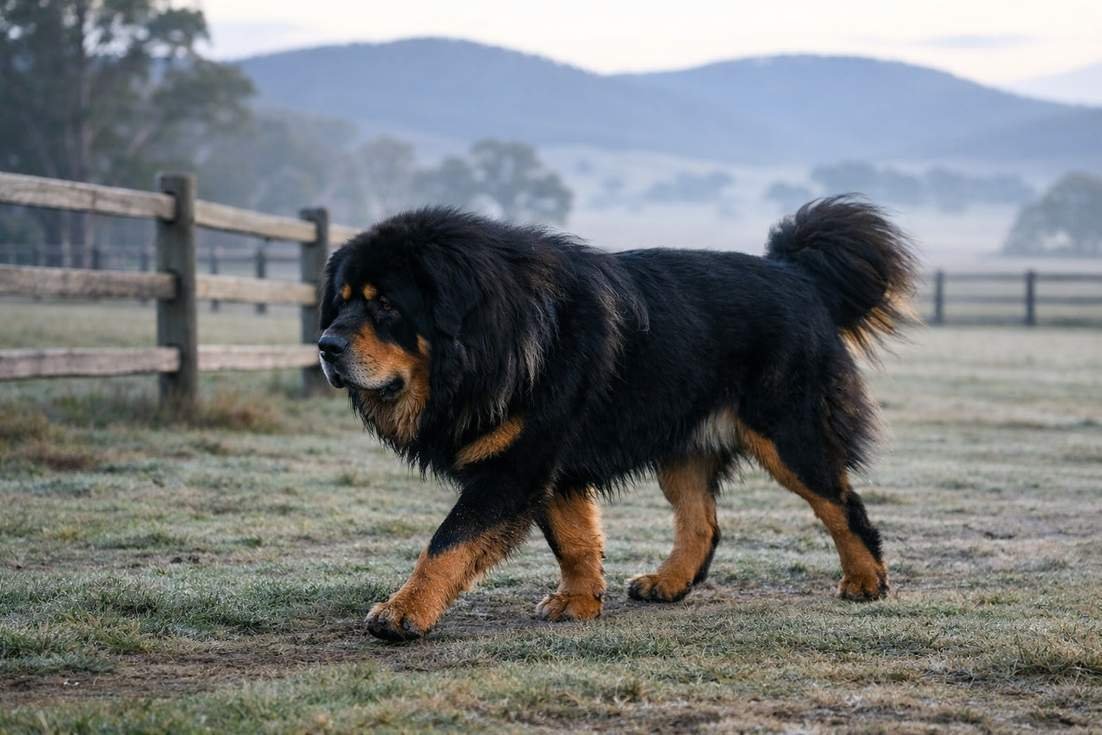 Tibetan Mastiff Patrolling Property Showing Moderate Exercise Needs