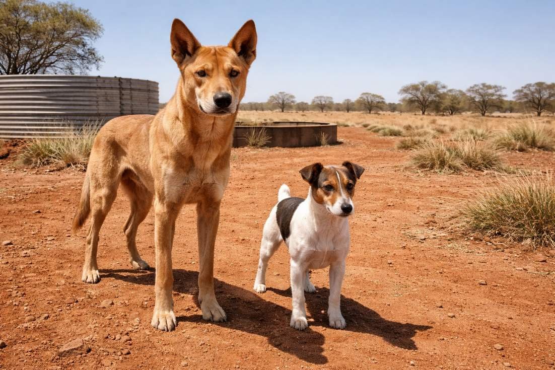 Dingo And Fox Terrier Standing