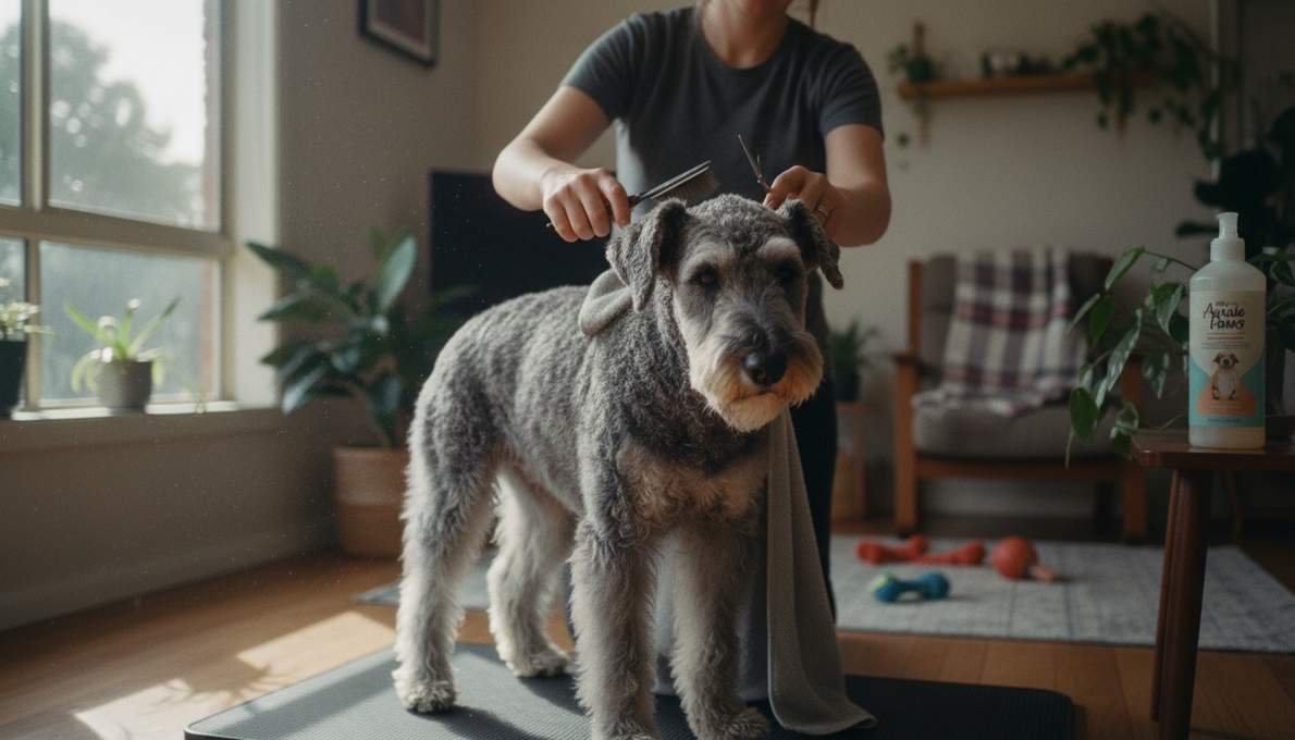 Kerry Blue Terrier Grooming Brushing