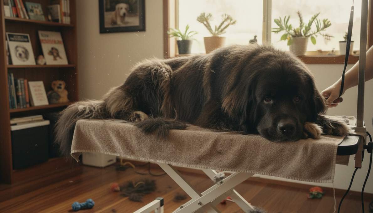 Newfoundland Dog Grooming Brushing
