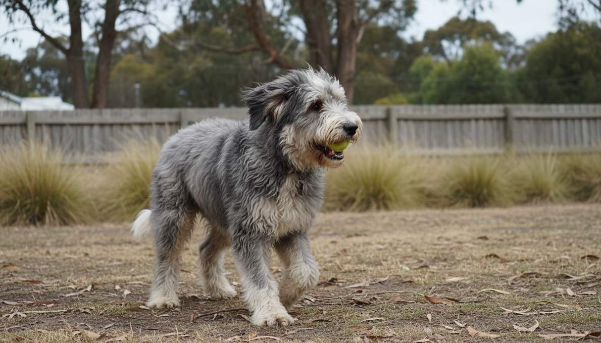 Old English Sheepdog Training Sit