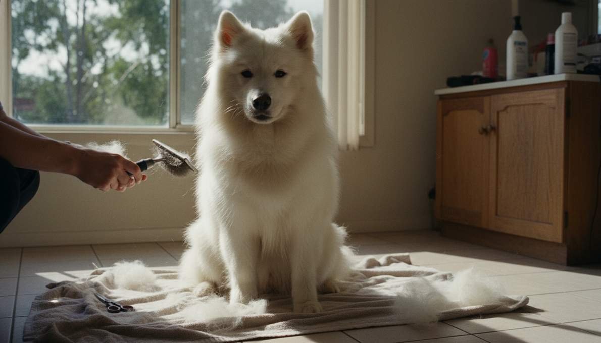 Samoyed Grooming Brushing