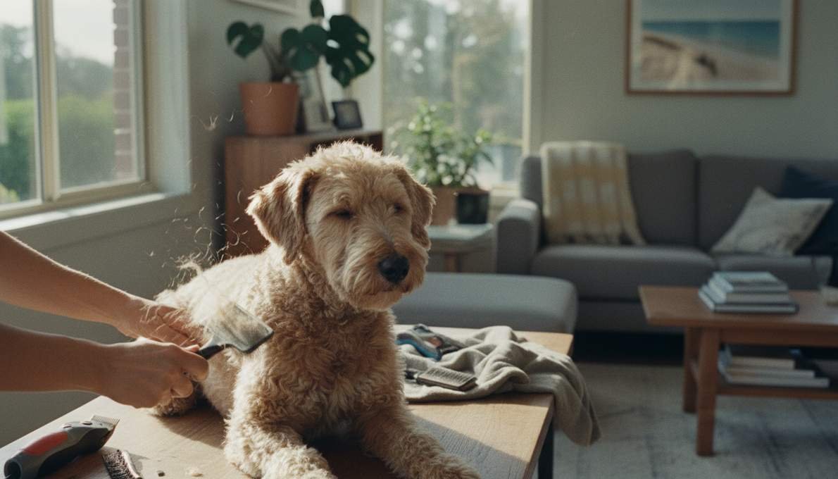 Soft Coated Wheaten Terrier Grooming Brushing
