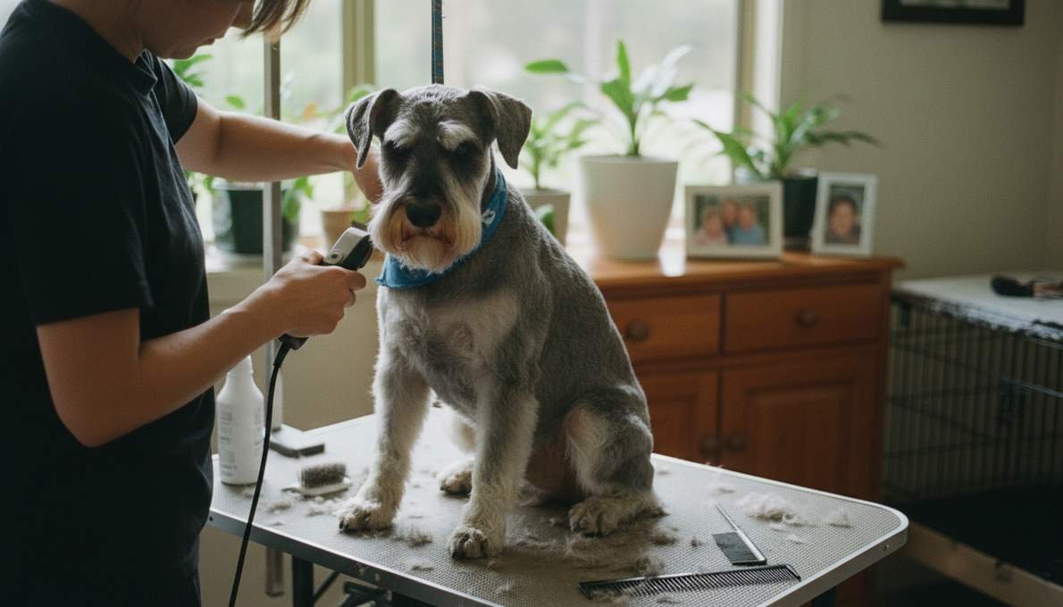 standard-schnauzer-grooming-brushing Standard Schnauzer Grooming Brushing