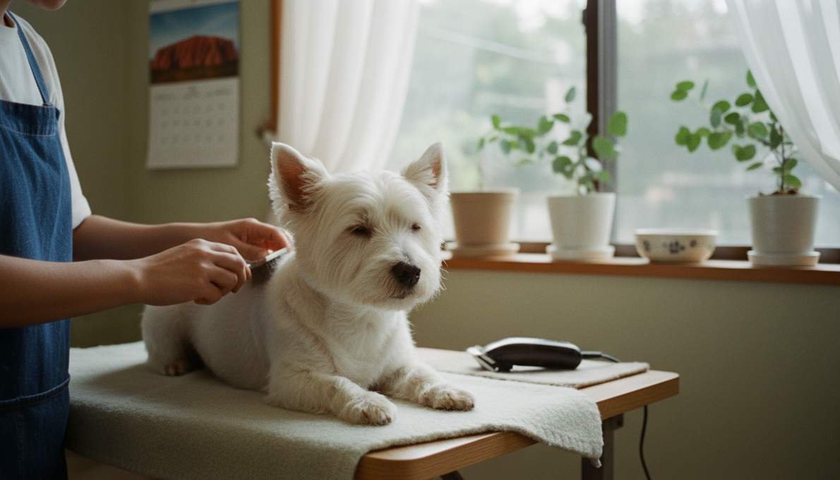 West Highland White Terrier Grooming Brushing