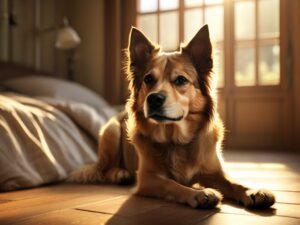 Dog in Bedroom