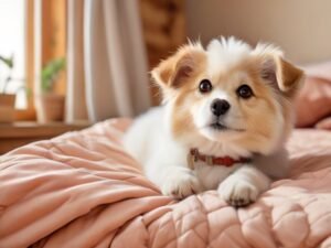 Dog on the bed